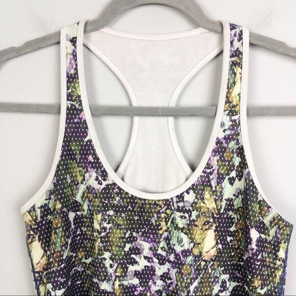 LULULEMON | Cool Racerback Floral Mesh Look Tank Top Women’s Size 8 - Picture 6 of 12